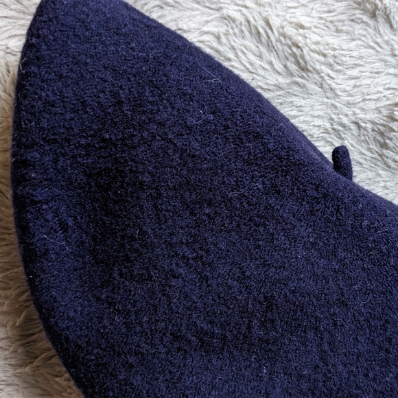 SALE 100% Wool Navy Beret, Talbots, OS, Vintage, Good Condition - Picture 3 of 7